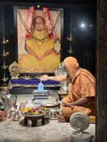 Jalabhisheka and Arati by HH Swamiji on Vardhanti Divasa of Shri Devi Durga Parameshwari Sannidhih at Karla (4 March 2025)
